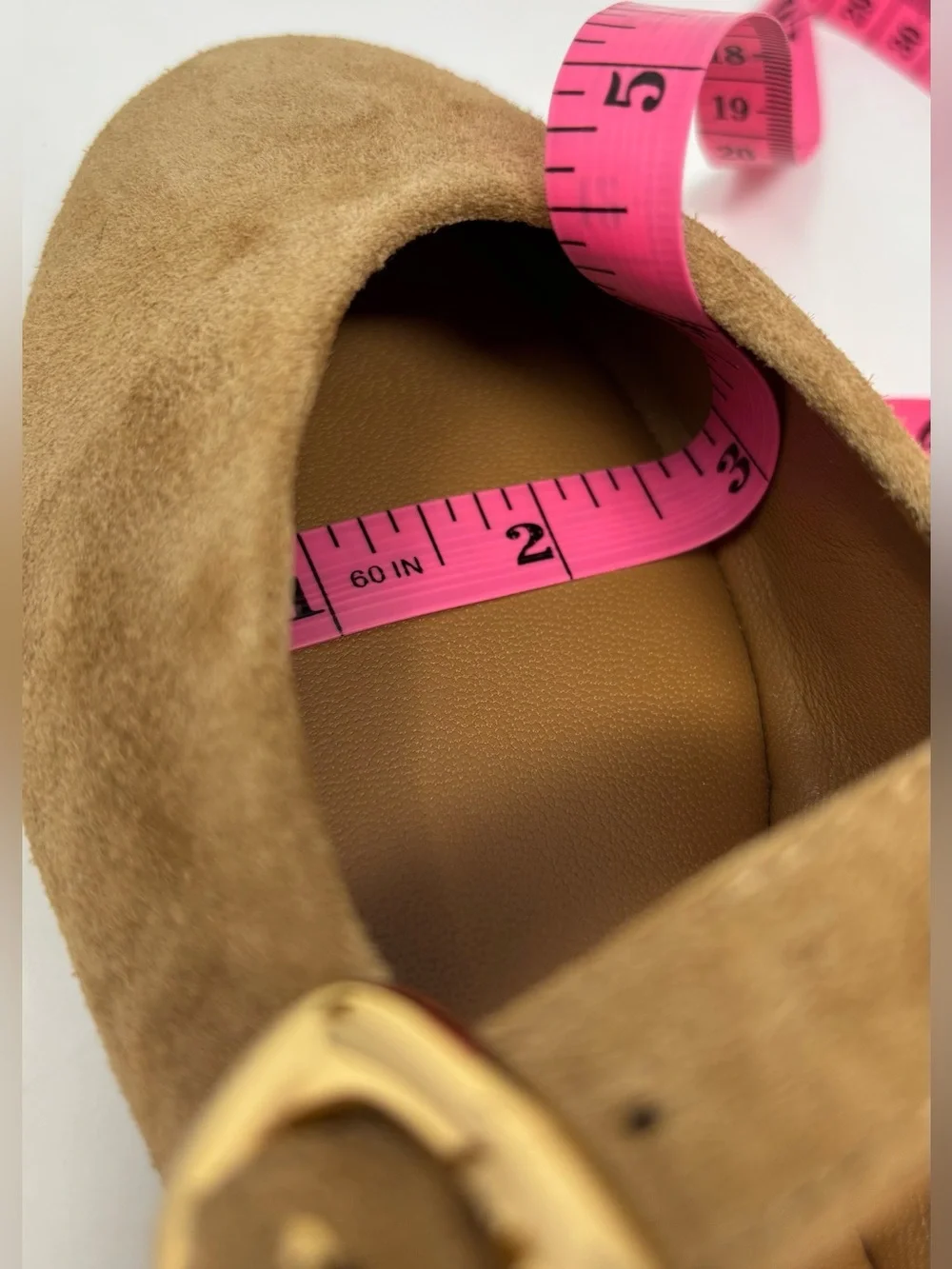 Madewell The Remy Mary Jane Flats Dried Acorn Brown Suede Gold Buckle Size 6
